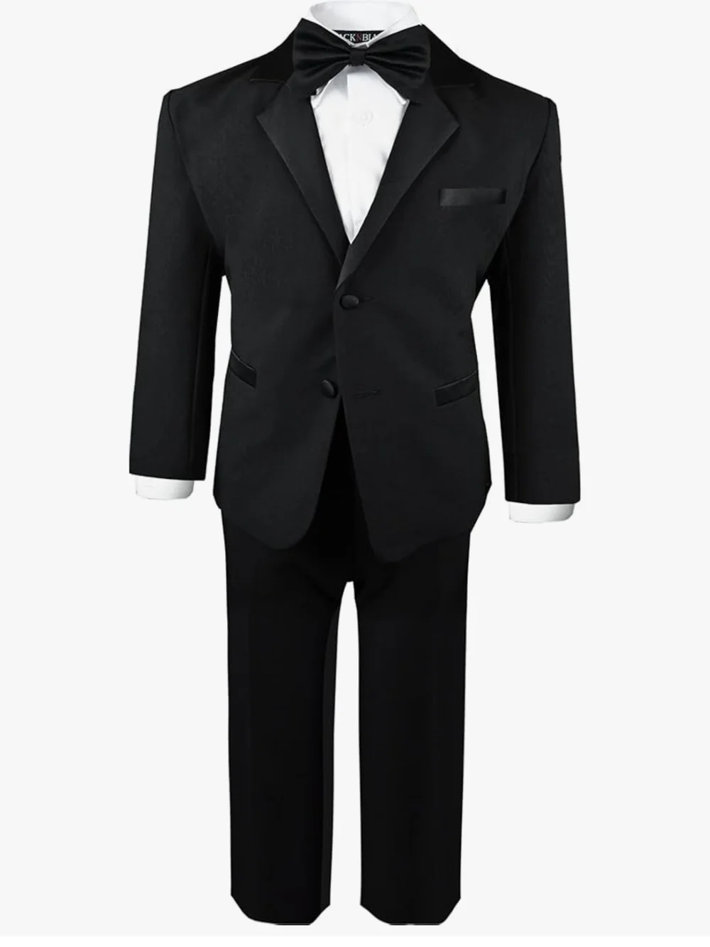 Toodler Black Formal Suit Jacket, Vest & Pants Set